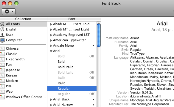 duplicates resolved in FontBook